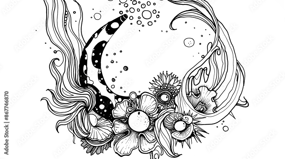 Fototapeta premium Adult colouring book page 