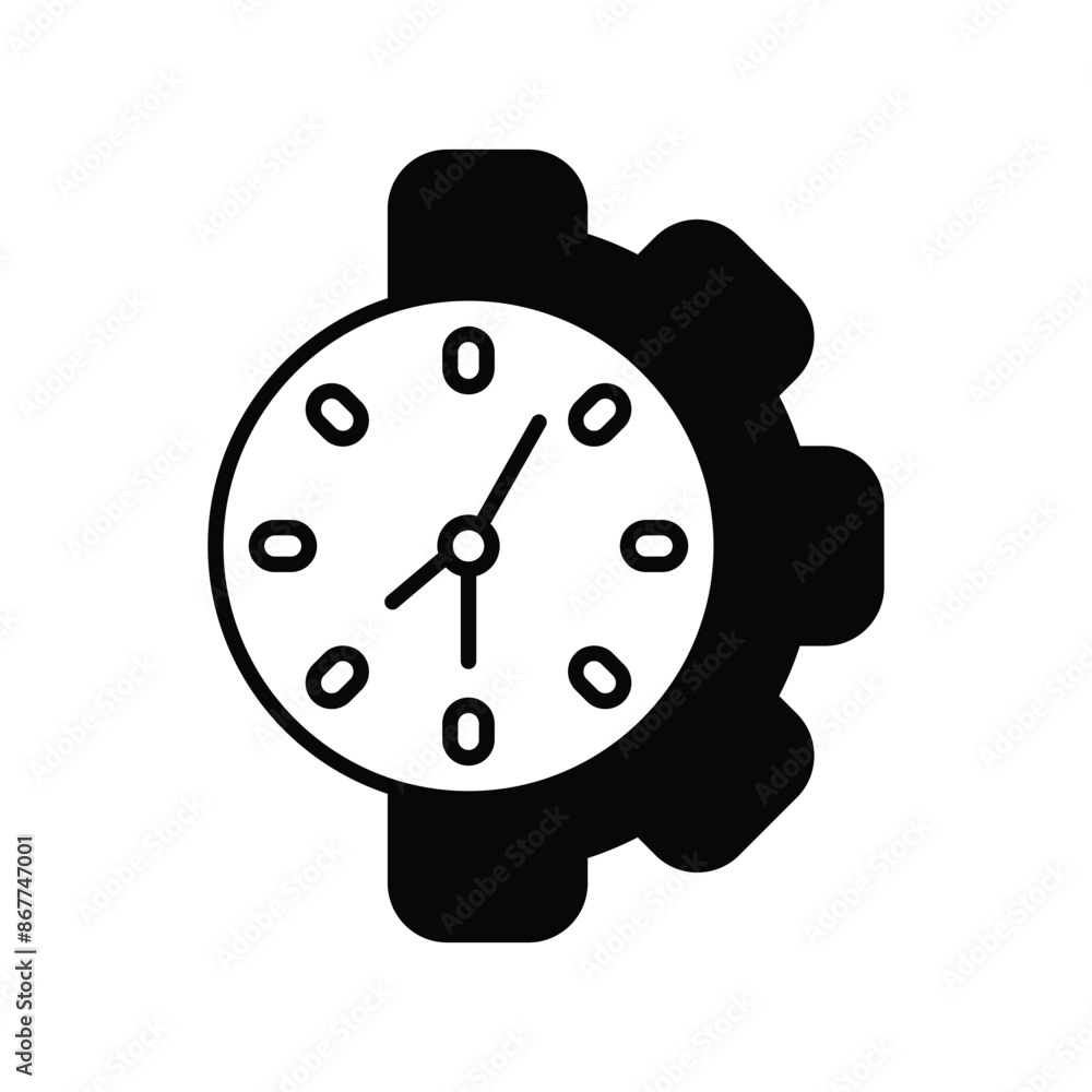 time management icon with white background vector stock illustration time management icon with white background vector stock illustration