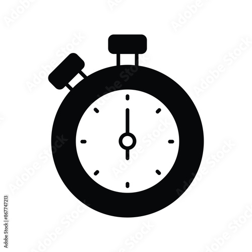 stopwatch icon with white background vector stock illustration