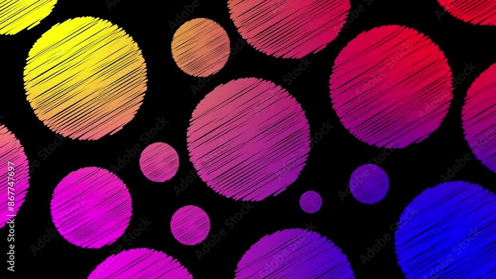 Abstract color line circles animation pattern Abstract color line circles animation pattern