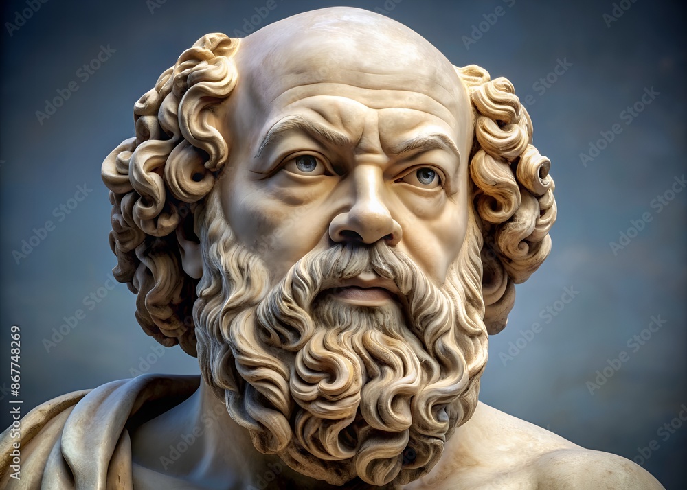 Illustration of the sculpture of Socrates. The Greek philosopher. Socrates is a central figure in the history of Ancient Greek philosophy. Illustration of the sculpture of Socrates. The Greek philosopher. Socrates is a central figure in the history of Ancient Greek philosophy.