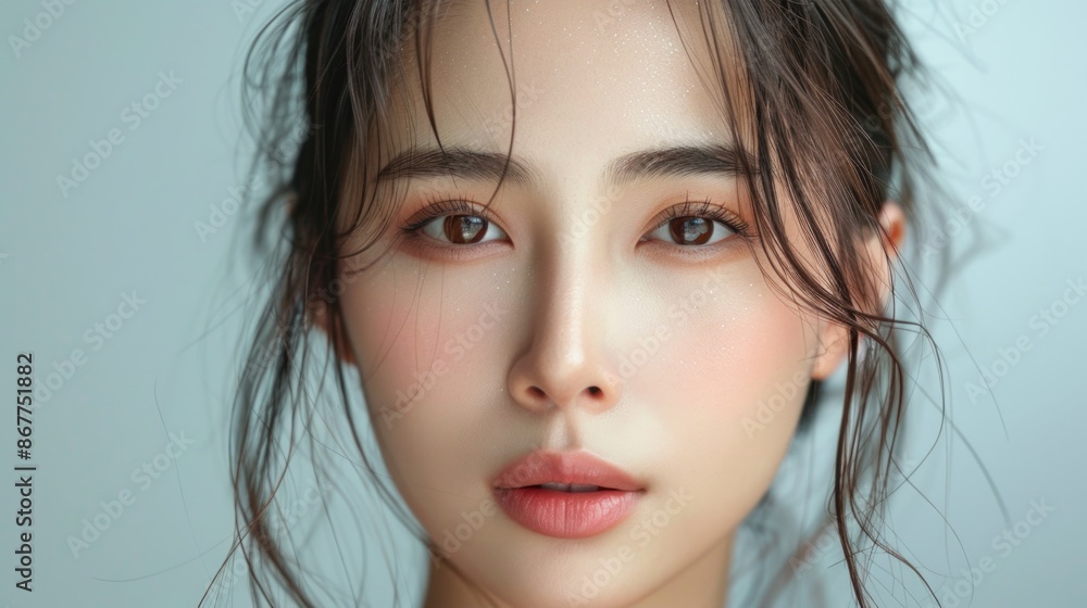 Beautiful young asian woman with clean fresh skin on background, Face care, Facial treatment, Cosmetology, beauty and spa, Asian women portrait. SPA concept Beautiful young asian woman with clean fresh skin on background, Face care, Facial treatment, Cosmetology, beauty and spa, Asian women portrait. SPA concept
