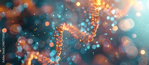 DNA texture. Innovation, medicine and technology concept on a digital bokeh background. photo