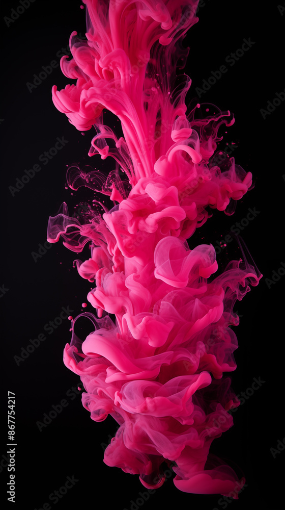 Pink Color Ink Fluid Waves Running on Black Background, Abstract Image, Texture, Pattern Background, Wallpaper, Background, Cell Phone Cover and Screen, Smartphone, Computer, Laptop, 9:16 and 16:9 For Pink Color Ink Fluid Waves Running on Black Background, Abstract Image, Texture, Pattern Background, Wallpaper, Background, Cell Phone Cover and Screen, Smartphone, Computer, Laptop, 9:16 and 16:9 For
