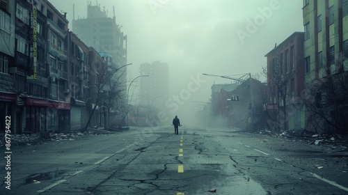Solitude in a Post-Apocalyptic Cityscape