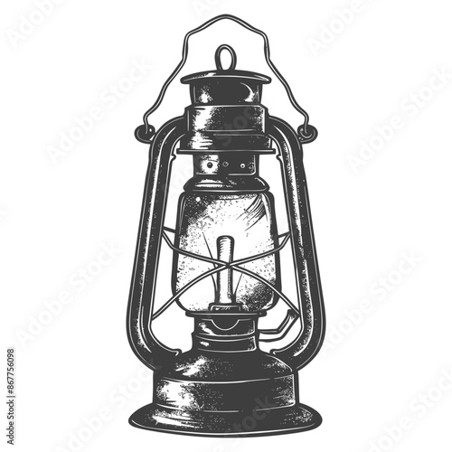 Vintage lantern pendant lamp industrial style full with engraving style black color only