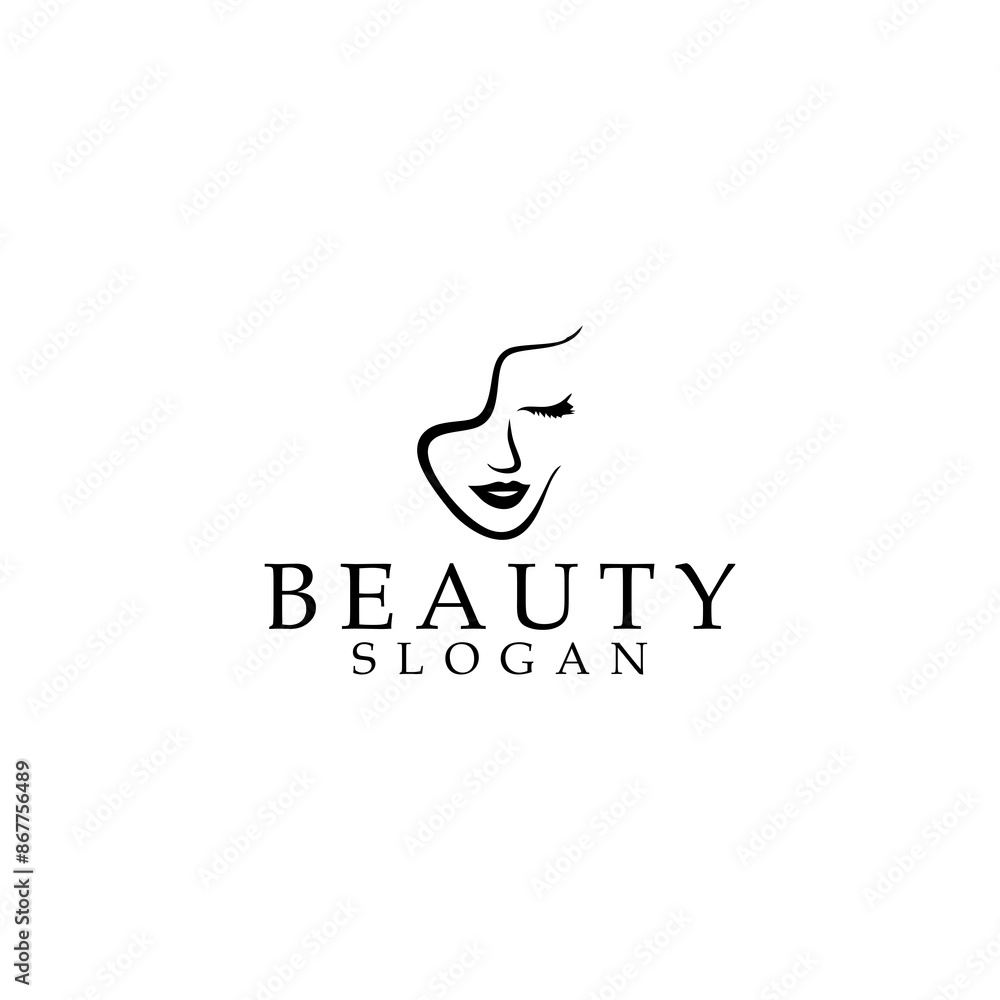 woman face logo vector design woman face logo vector design