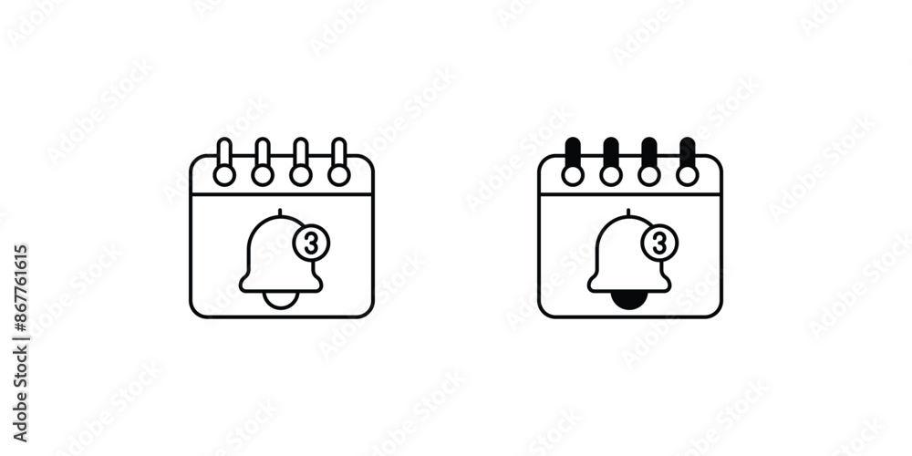 notification icon with white background vector stock illustration notification icon with white background vector stock illustration