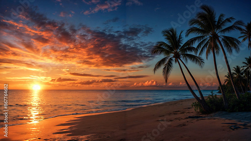  Footprints of Forever: Hand-in-Hand on a Sunset Shore