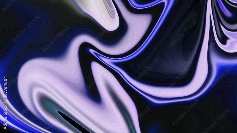 Obraz premium 4K abstract Fluid wave in blue abstract. Three-dimensional gradient flow shape in a modern poster. Creative background design for the landing page and cover.