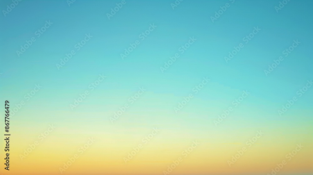 A serene gradient of sunrise colors in the sky A serene gradient of sunrise colors in the sky