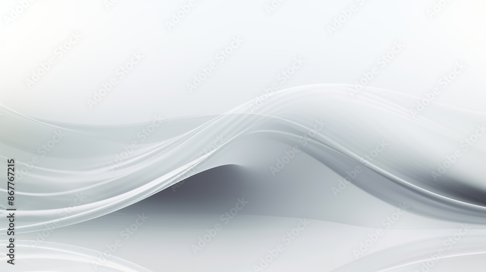 Elegant abstract white waves on a soft gradient background, modern and minimalistic design concept for various artistic applications. Elegant abstract white waves on a soft gradient background, modern and minimalistic design concept for various artistic applications.