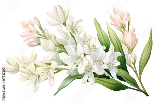Tuberose illustration isolated on white background