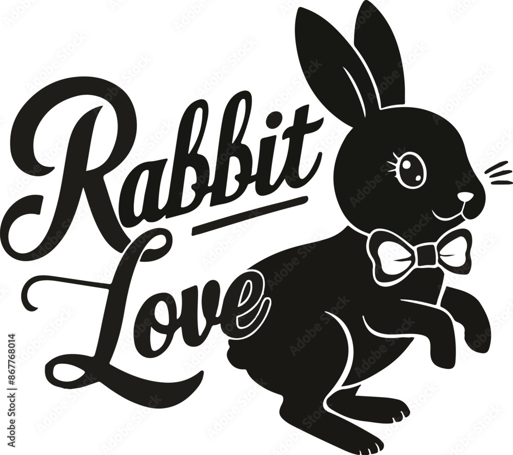 Obraz premium A beautiful rabbit vector art illustration