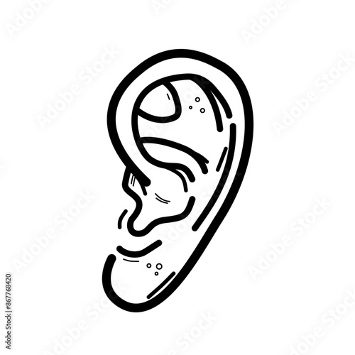 human ear - vector illustration, icon