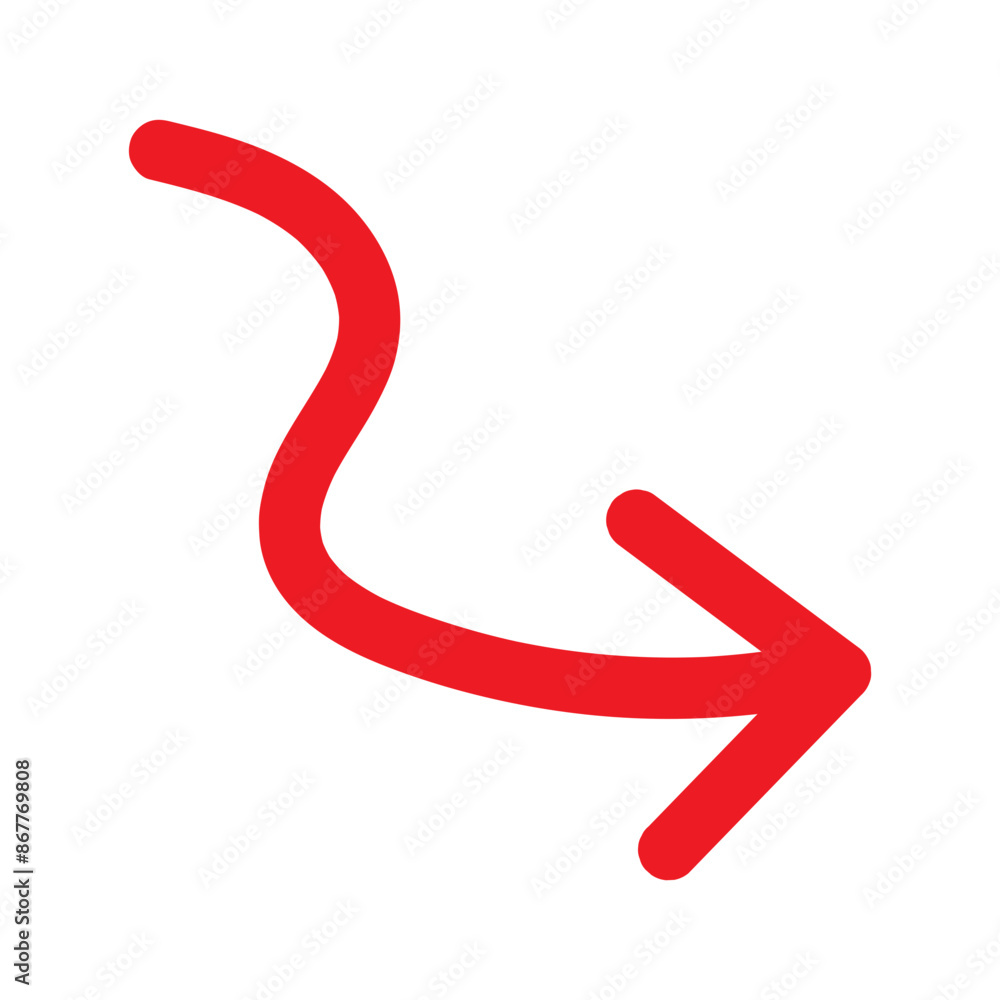 Red Hand drawn arrow icon. Arrow sketch graphic design for education and business use. Red Hand drawn arrow icon. Arrow sketch graphic design for education and business use.