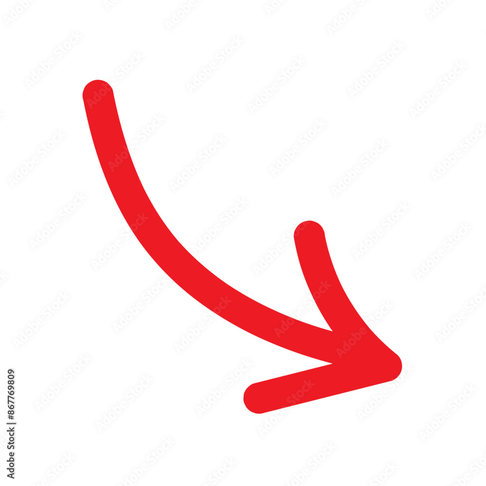 Red Hand drawn arrow icon. Arrow sketch graphic design for education and business use. Red Hand drawn arrow icon. Arrow sketch graphic design for education and business use.
