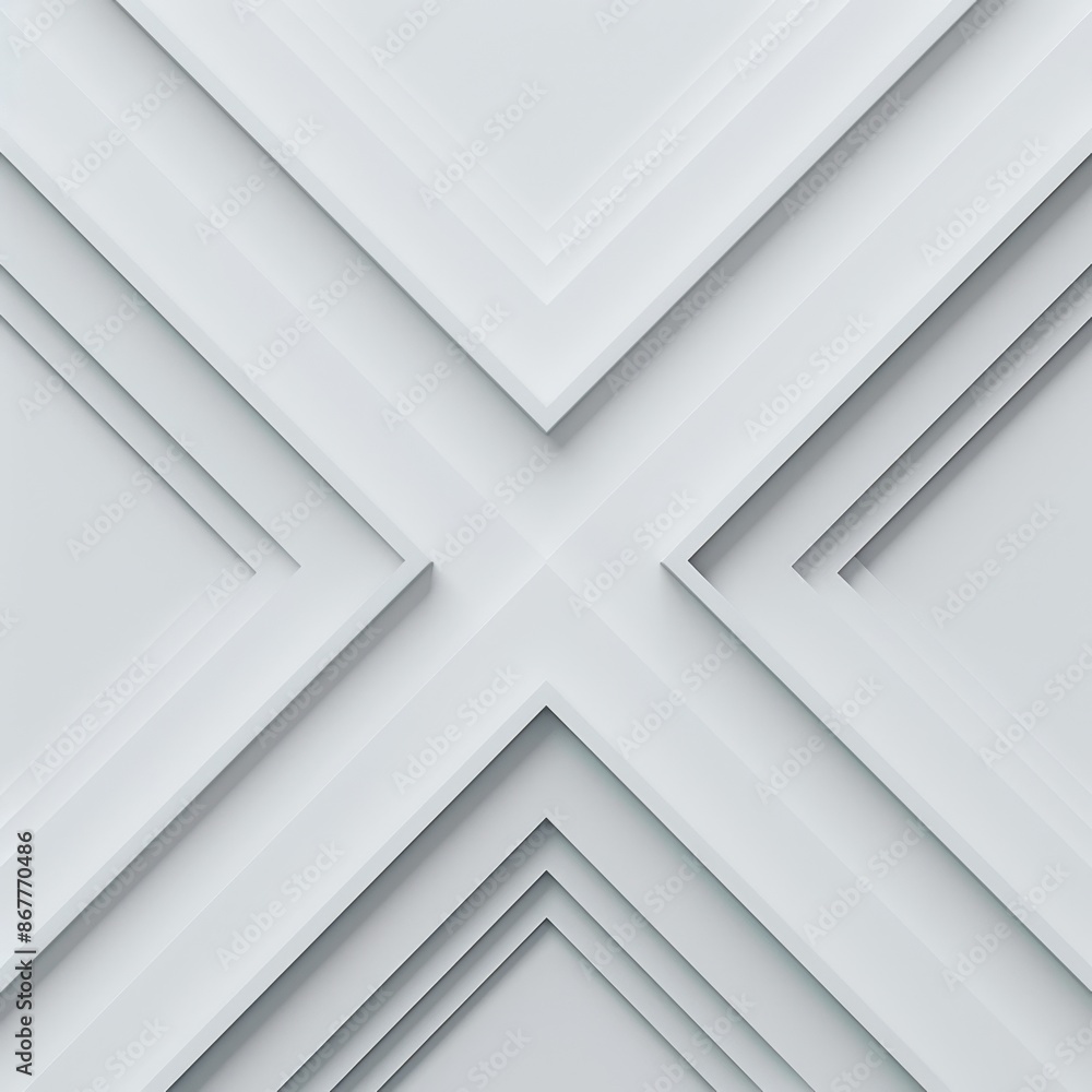 Obraz premium Minimalist arrows intersecting at a central point, creating a sleek, modern design on a white background.