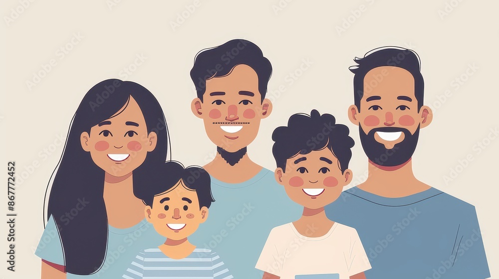 Smiling Family Portrait Smiling Family Portrait