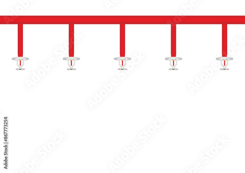 Fire Sprinkler. Automatic Fire Extinguishing System. Vector Illustration. 