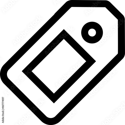 tag icon on a white background