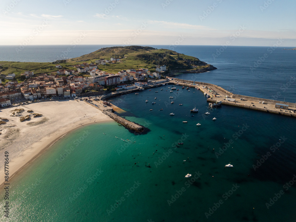 Fototapeta premium Poblacion Gallega de Laxe en la provincia de Coruña