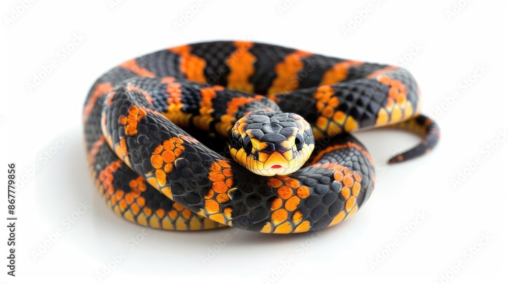 Tiger Snake isolated on white background Tiger Snake isolated on white background