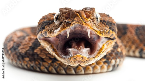 Cottonmouth isolated on white background