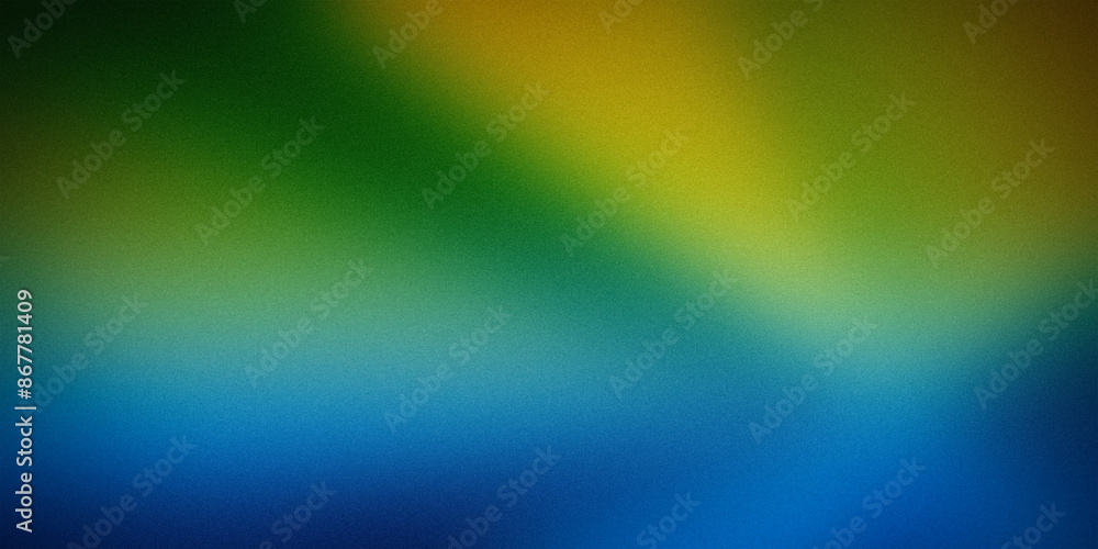 Obraz premium Vibrant gradient background blending blue, green, and yellow hues. This smooth and dynamic abstract design is perfect for digital and print applications, adding a lively touch to any project