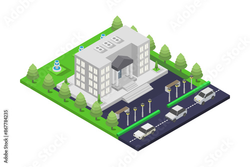 Isometric town hall