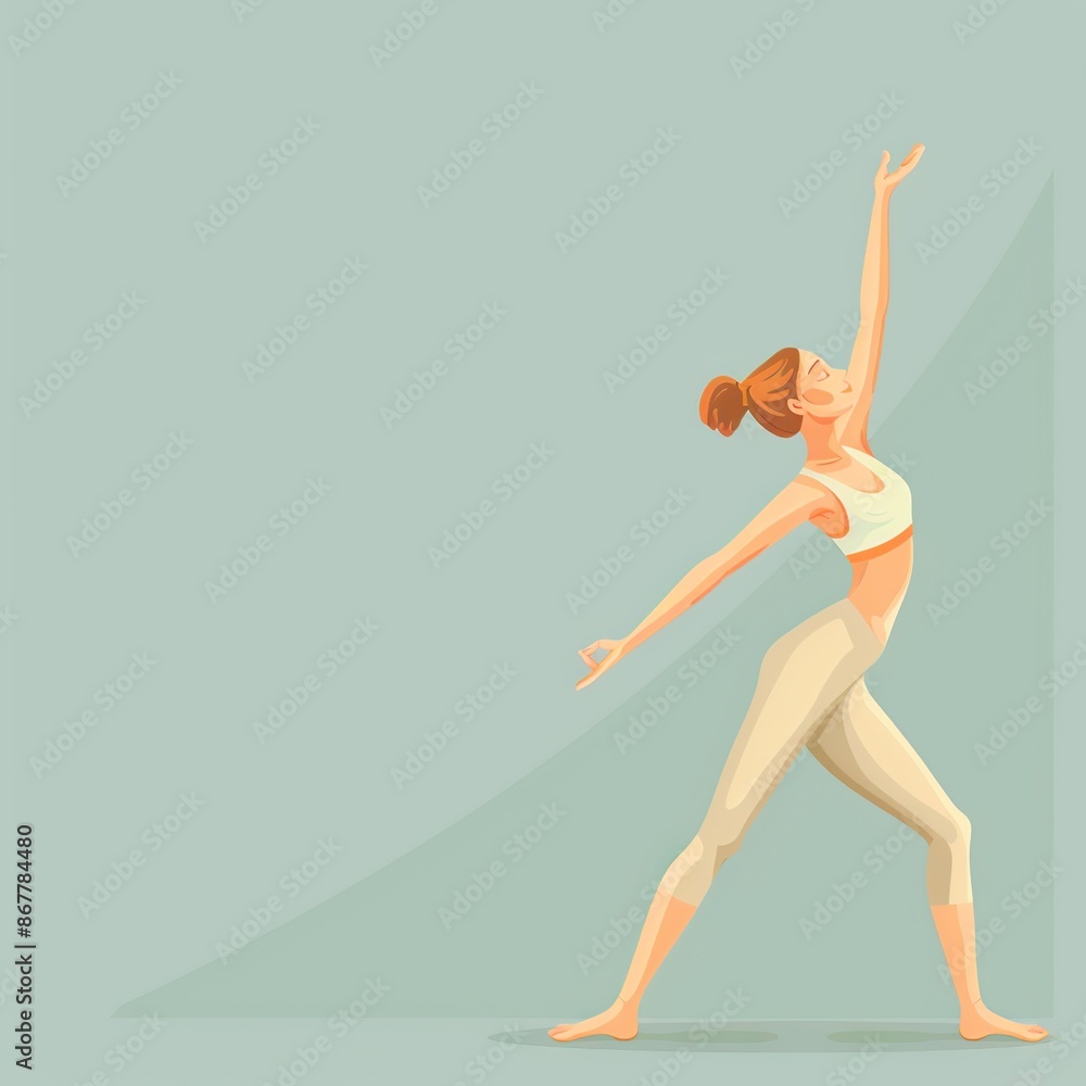 Woman Practicing Yoga in a Calm Pose Woman Practicing Yoga in a Calm Pose