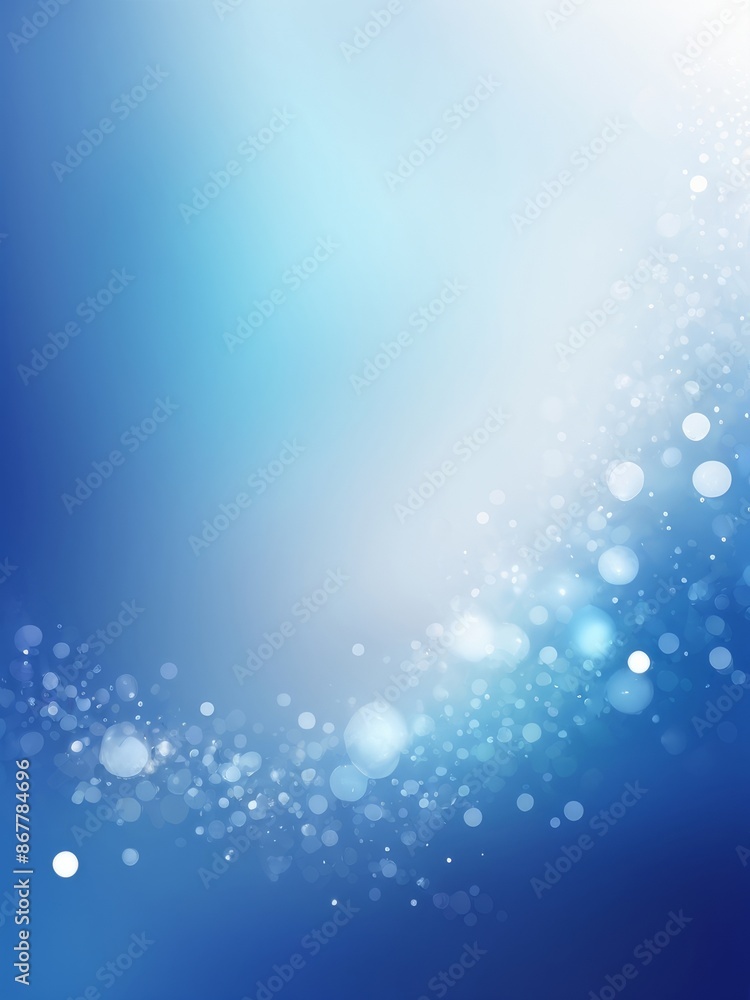 Obraz premium Abstract background with blue and white gradient and bokeh, for creative project or design backdrop