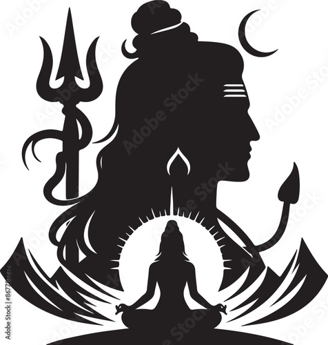 Majestic Lord Shiva Vector 