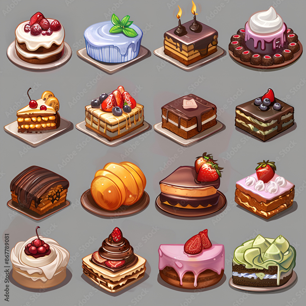 set of cakes set of cakes