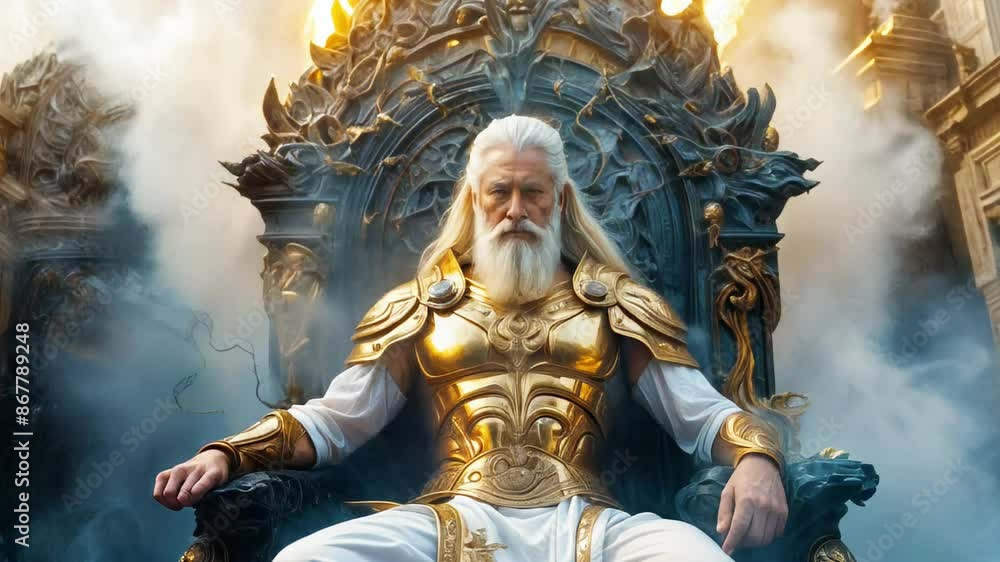 The great and beautiful god Zeus, the god of the sky, thunder, lightning, who rules the whole world The great and beautiful god Zeus, the god of the sky, thunder, lightning, who rules the whole world