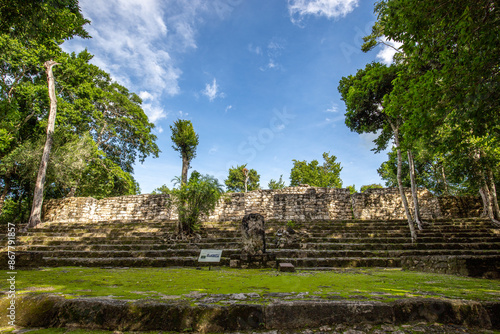 Calakmul, a Maya archaeological site in the deep in the jungles in Campeche, Mexico