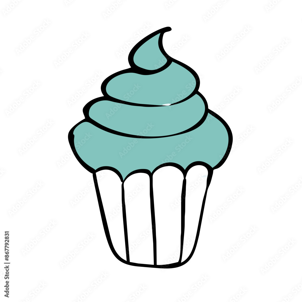 beautiful minimalist graphic A simple, stylized cupcake beautiful minimalist graphic A simple, stylized cupcake