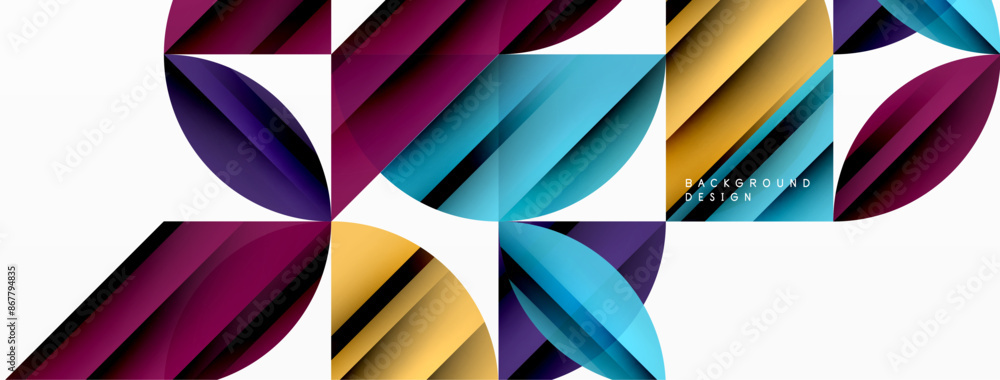 Circles and round shapes geometric minimal background Circles and round shapes geometric minimal background