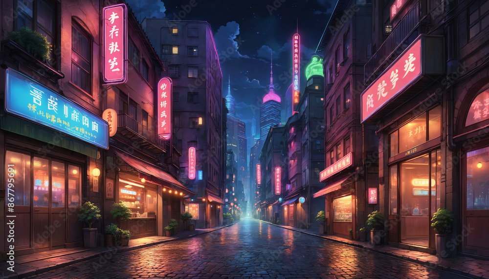 night city street night city street