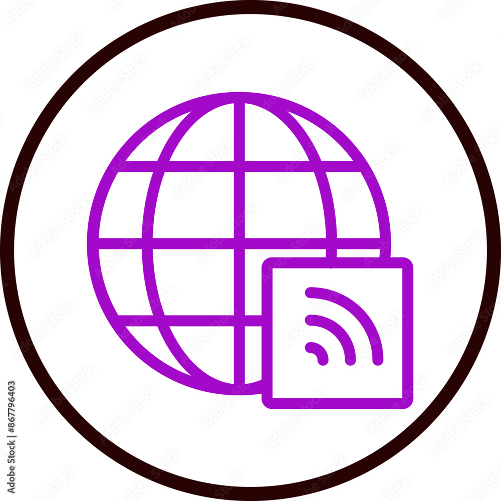 internet Vector Line Purple Circle Black internet Vector Line Purple Circle Black