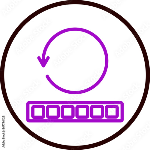 complete Vector Line Purple Circle Black