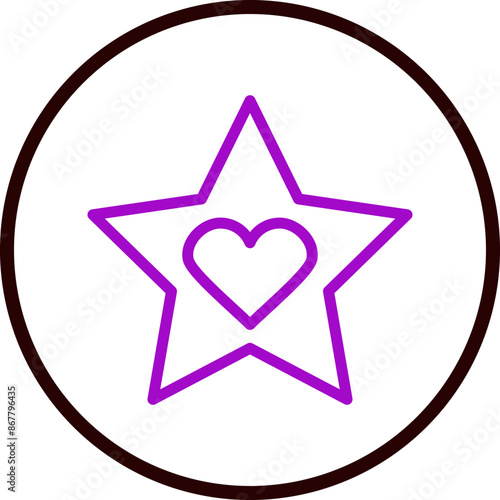 favourite Vector Line Purple Circle Black