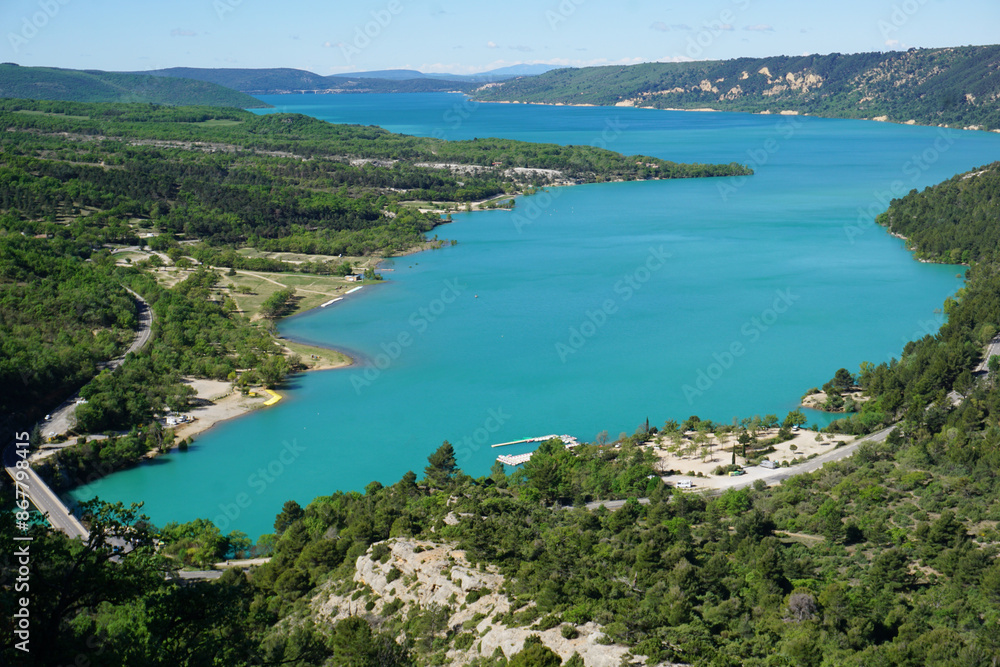 river verdon in the mountains of the gorges du verdon, south alps, france by lake ste croix with the stone bridge river verdon in the mountains of the gorges du verdon, south alps, france by lake ste croix with the stone bridge