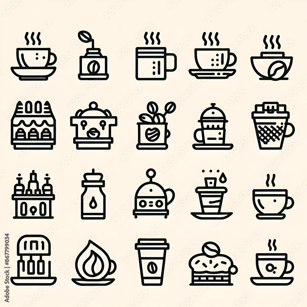 coffee cup icons coffee cup icons