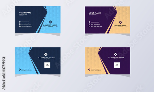 Modern Business Card, Creative and Clean Business Card. Business Card Template. Luxury business card design template. Vector illustration.