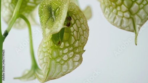 Close up photo of codonopsis on white backdrop photo