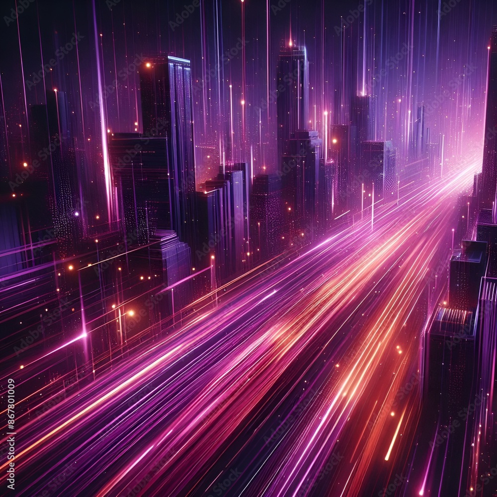 Obraz premium traffic at night