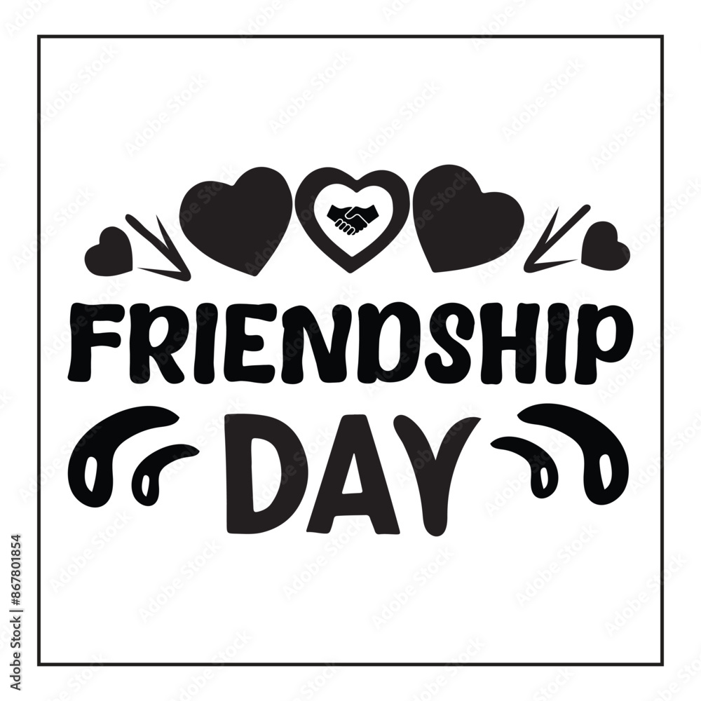 Happy Friendship Day Typography Design Happy Friendship Day Typography Design
