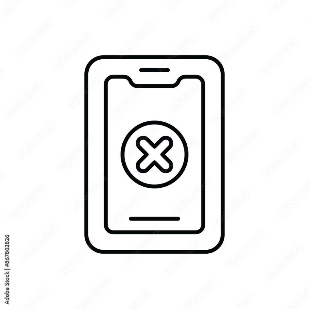 Smart Phone icon design with white background stock illustration Smart Phone icon design with white background stock illustration