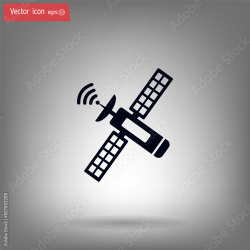 Vector illustration, gray background.